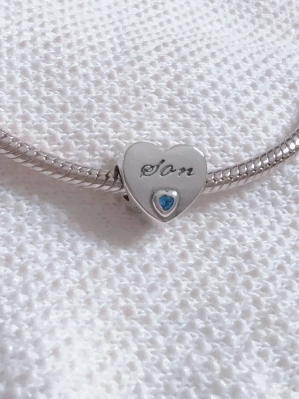 Son Heart Sterling Silver Charm For Pandora Bracelet